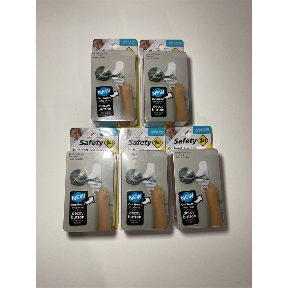 Safety 1st OutSmart Lever Lock With Decoy Button Fits Most Handles Lot 5